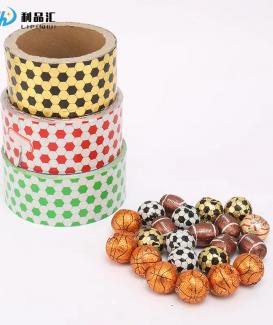 Chocolate Wrapper Packing Football Roll/ Food Garde Color Printed Aluminium Foil Chocolate Wrappers for Chocolate Balls
