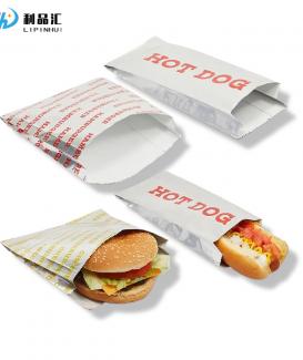 Aluminum Foil Lined Doner Kebab French Fries Fried Grilled Roast Chicken Burger to Go Fast Food Lunch Greaseproof Customized Packaging Kraft Paper Bag