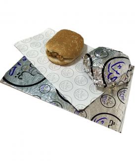 design silver colored foil sheets food wrap aluminum foil paper for sandwich/hamburger